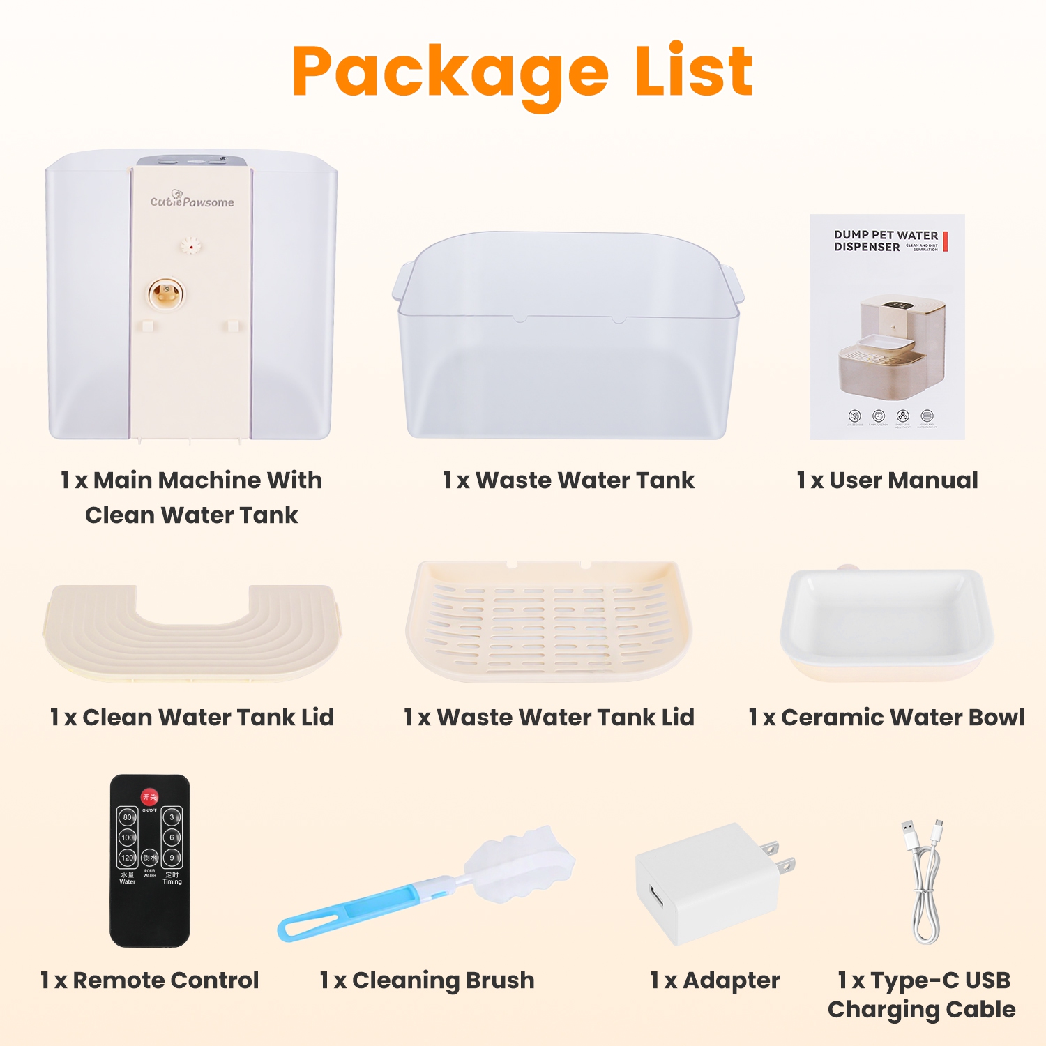 Fuente de Agua Inteligente para Mascotas Dispensador Automático de Agua para Gatos 4.5L Fuente de Agua para Perros Recargable e Inalámbrica con Autorrelleno, 3 Volúmenes Ajustables, 3 Intervalos de Tiempo, Control Remoto y Cepillo de Limpieza — imagen 14