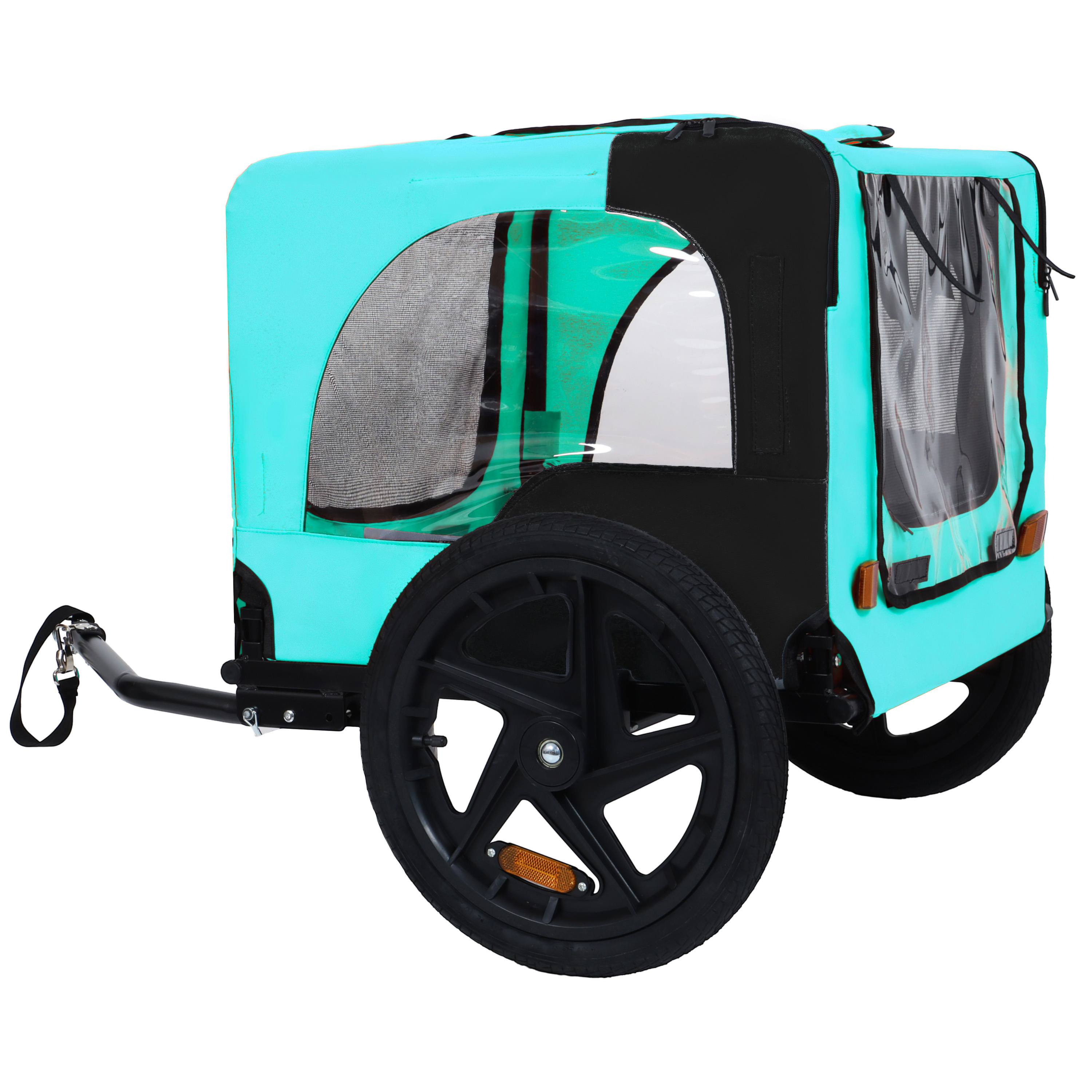 Pet Bike Trailer Dog Cart For Bicycle, Suitable For Small And Medium Pets, Easy Folding Cart Frame, Quick Release Wheel, Non-Slip Floor, Internal Leash — imagen 3