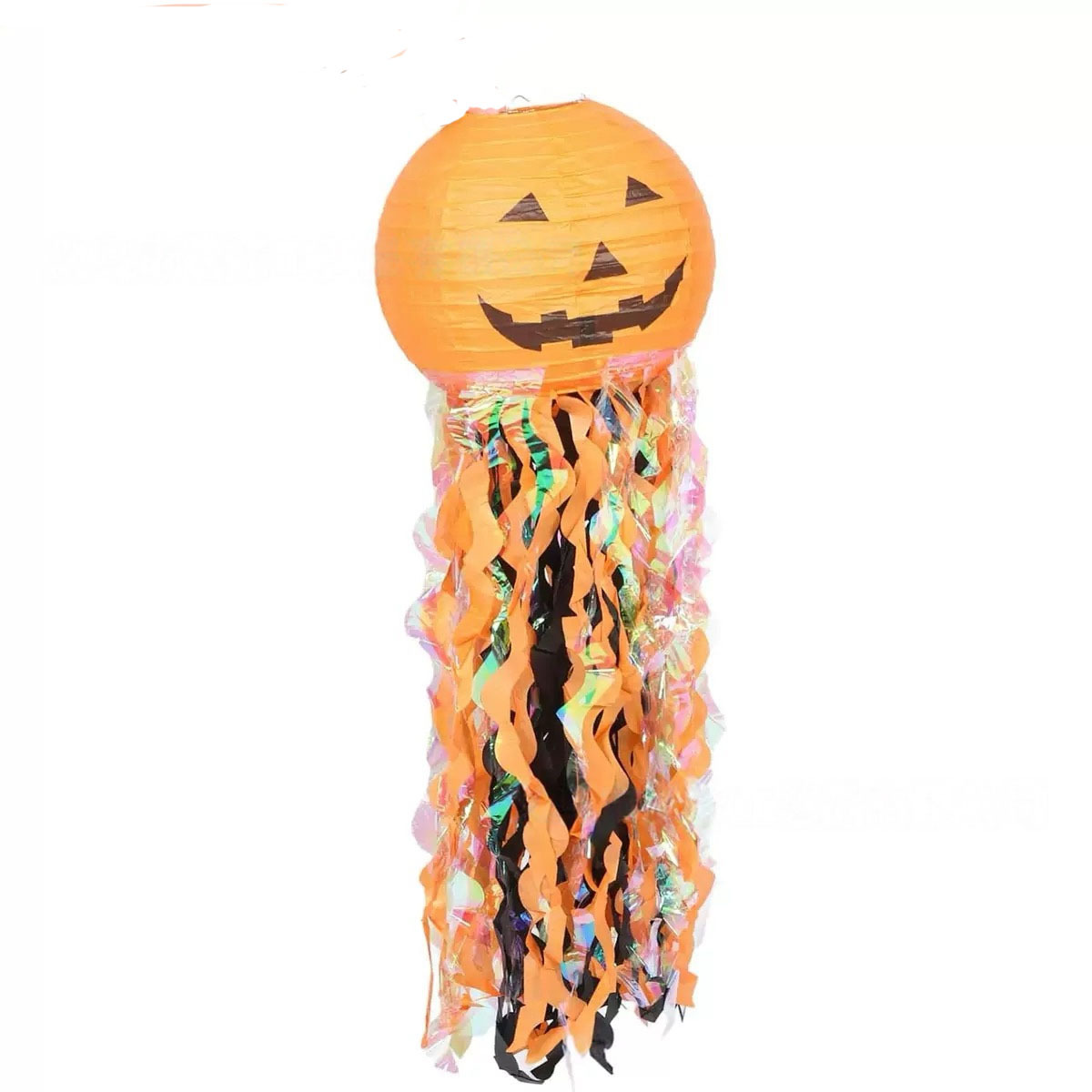 Halloween Paper Lantern DIY Handmade Jellyfish Pumpkin Head Lantern Hanging Decoration Prop Decor Scary Haunted House Door Hanging Ornament — image 5