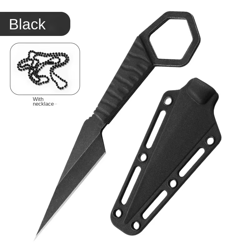 Mini Outdoor Knife High Hardness Keychain Rope Small Straight Fishing Fruit Knife with Handle Portable Multifunctional Tool — image 5