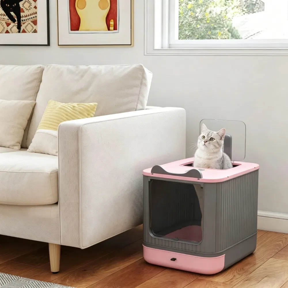 Cat Litter Box with Adjustable Front 17.5 Inches X 13.6 Inches X 15.9 Inches — image 4