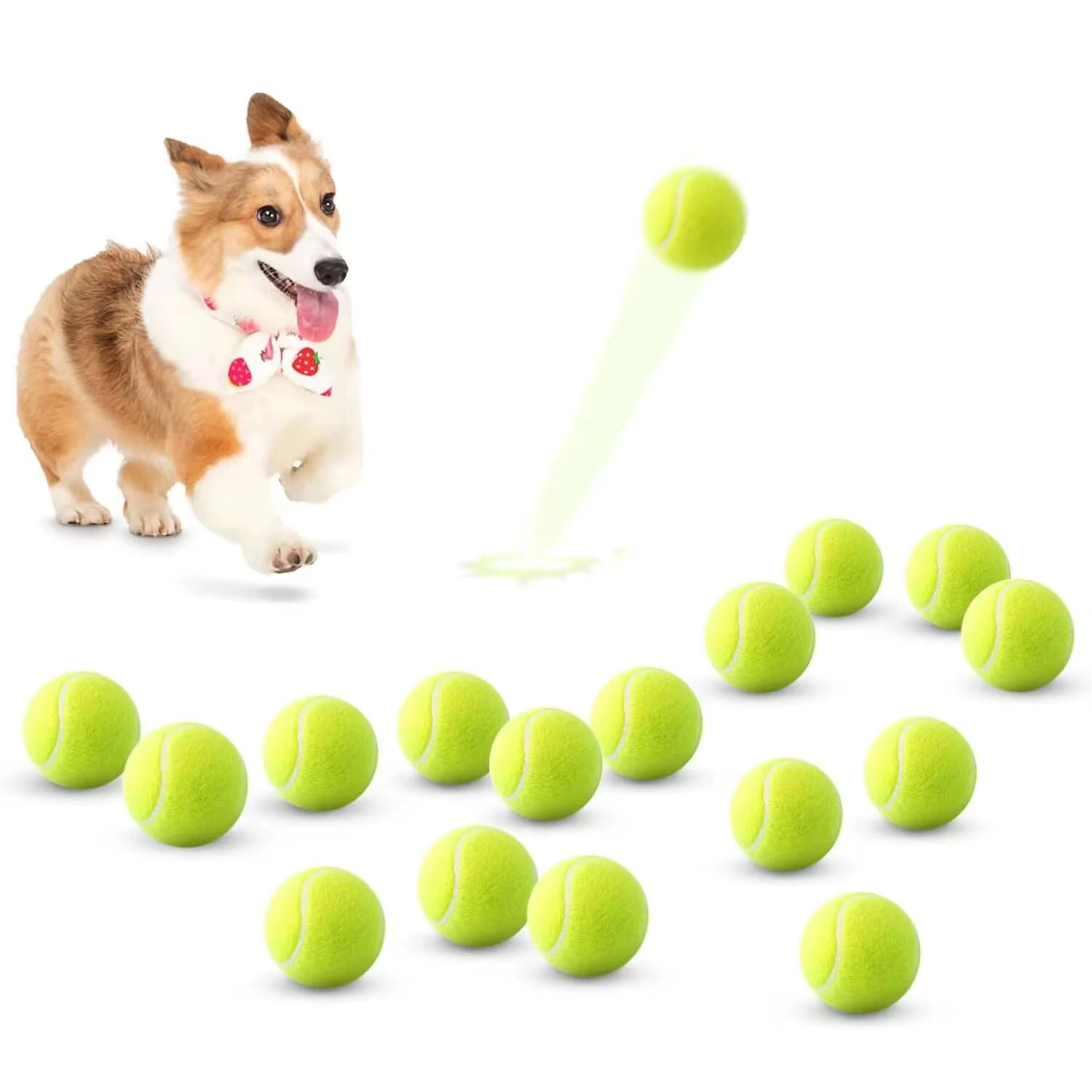 Tennis Balls for Dogs, 2-Inch Size, Compatible with Most Automatic Ball Launchers Idea for Small Dogs(12 Balls Only) — image 1