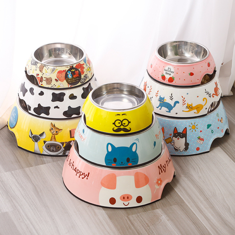 Tazón de Comida para Perros Melanie Tazón de Agua para Mascotas Tazón de Acero Inoxidable Tazón Único para Perros y Gatos Suministros para Mascotas