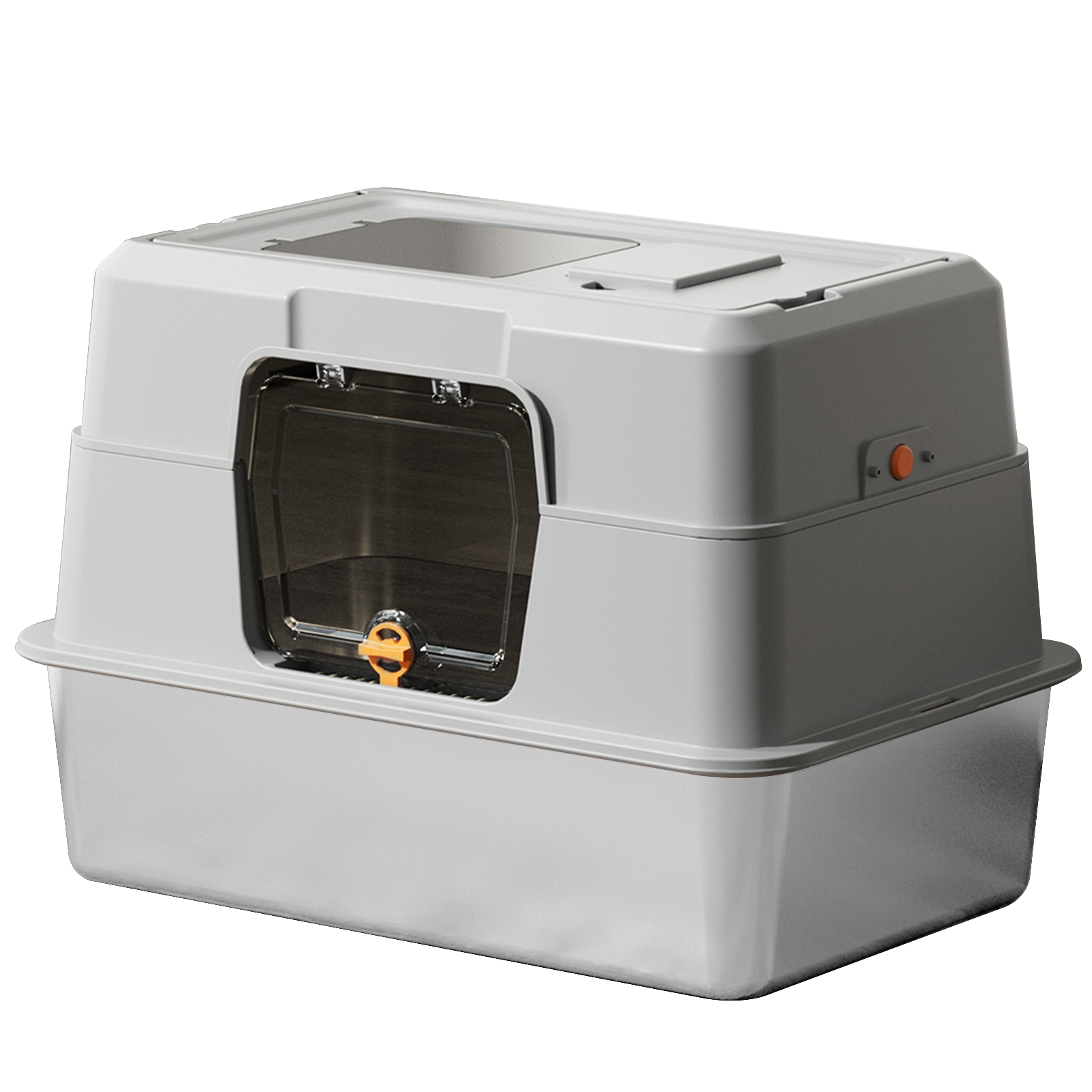 Fully Enclosed Stainless Steel Cat Litter Box — imagen 7