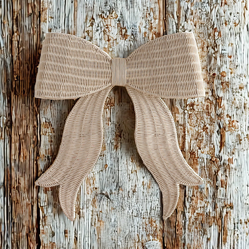 Nordic Rattan Butterfly Decorative Hanging Ornament, Handmade Woven Rattan, Cute Decoration for Princess Queen Cottage — image 4