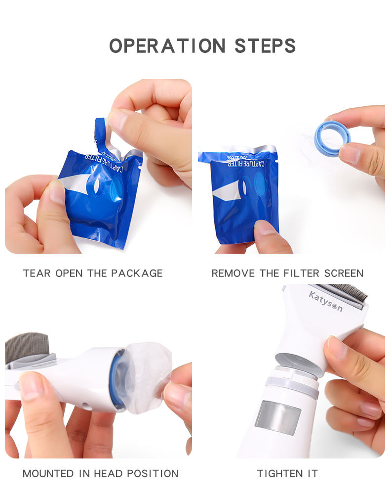 Pet Electric Flea Comb Lice Catcher Hair Cleaner Lice Catcher Pet Lice Comb Lice Remover — image 6