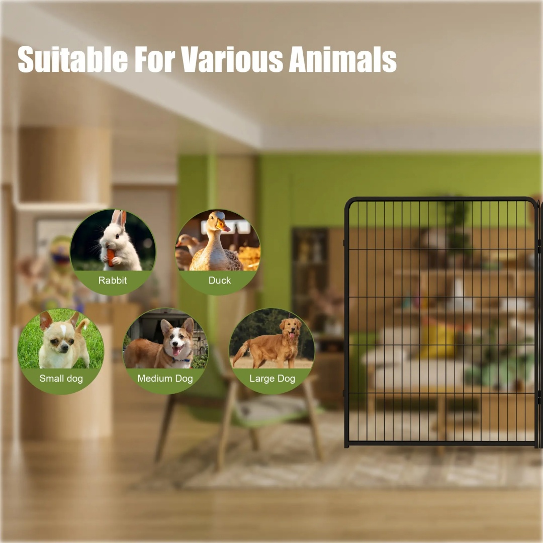 Cubo de Juego para Perros, 40 Pulgadas - 16 Paneles, Corral para Perros Grande/Medio/Pequeño con Puertas Reversibles para Caravana, Camping y Jardín — imagen 10