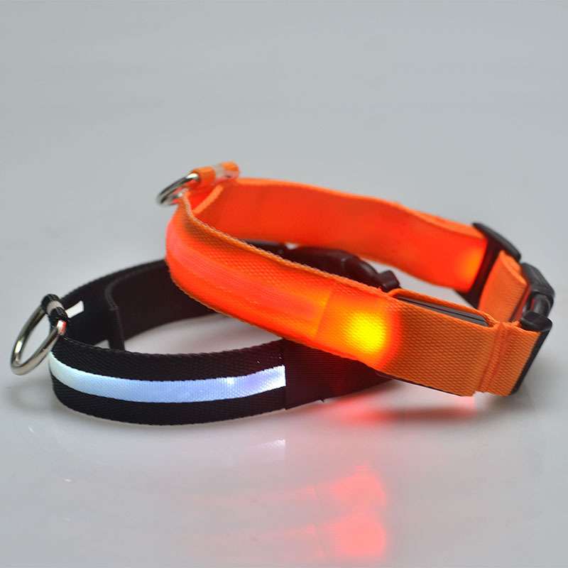New Pet Led Cat Collar Waterproof Usb Rechargeable Nylon Flashing Light Up Led Dog Collar — image 1