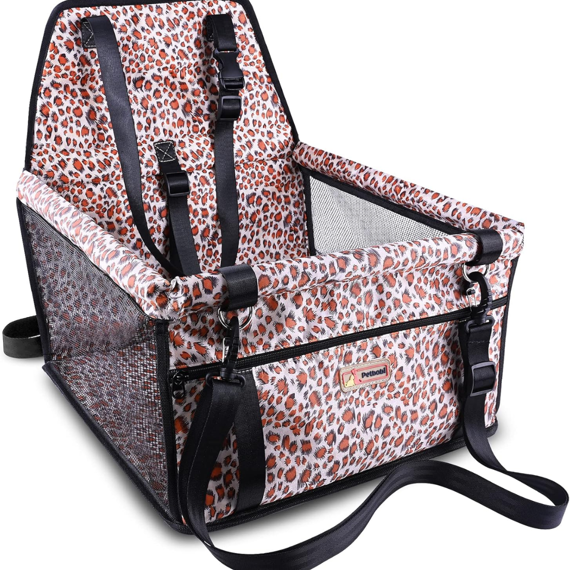 Small Dog Car Seat, Dog Car Booster Seat For Small Medium Dogs Foldable Front Seat Safety With Sturdy PVC Tube Frame, Breathable Mesh — image 1