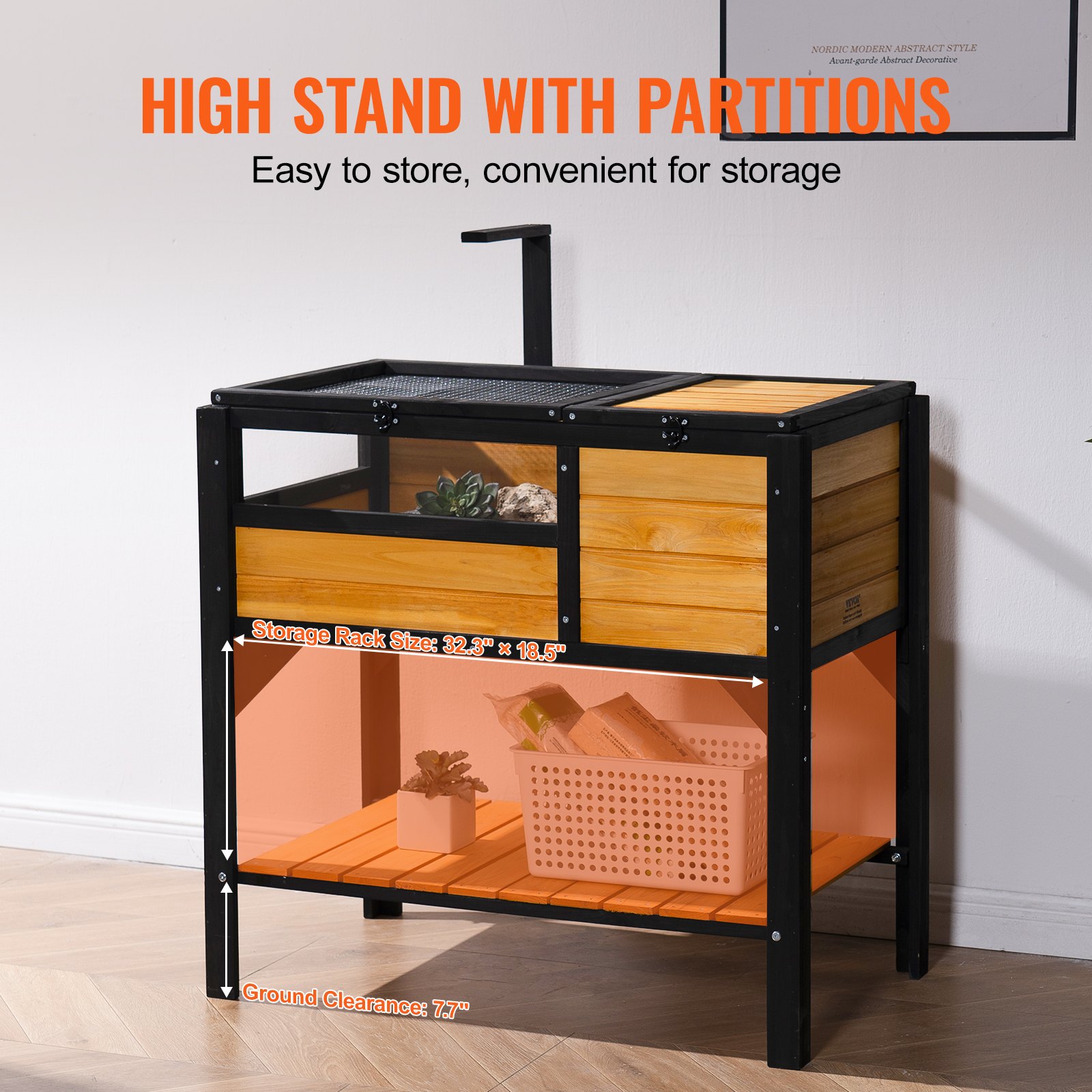 Wooden Tortoise House Tortoise Habitat Indoor & Outdoor For Lizards Snakes — image 5