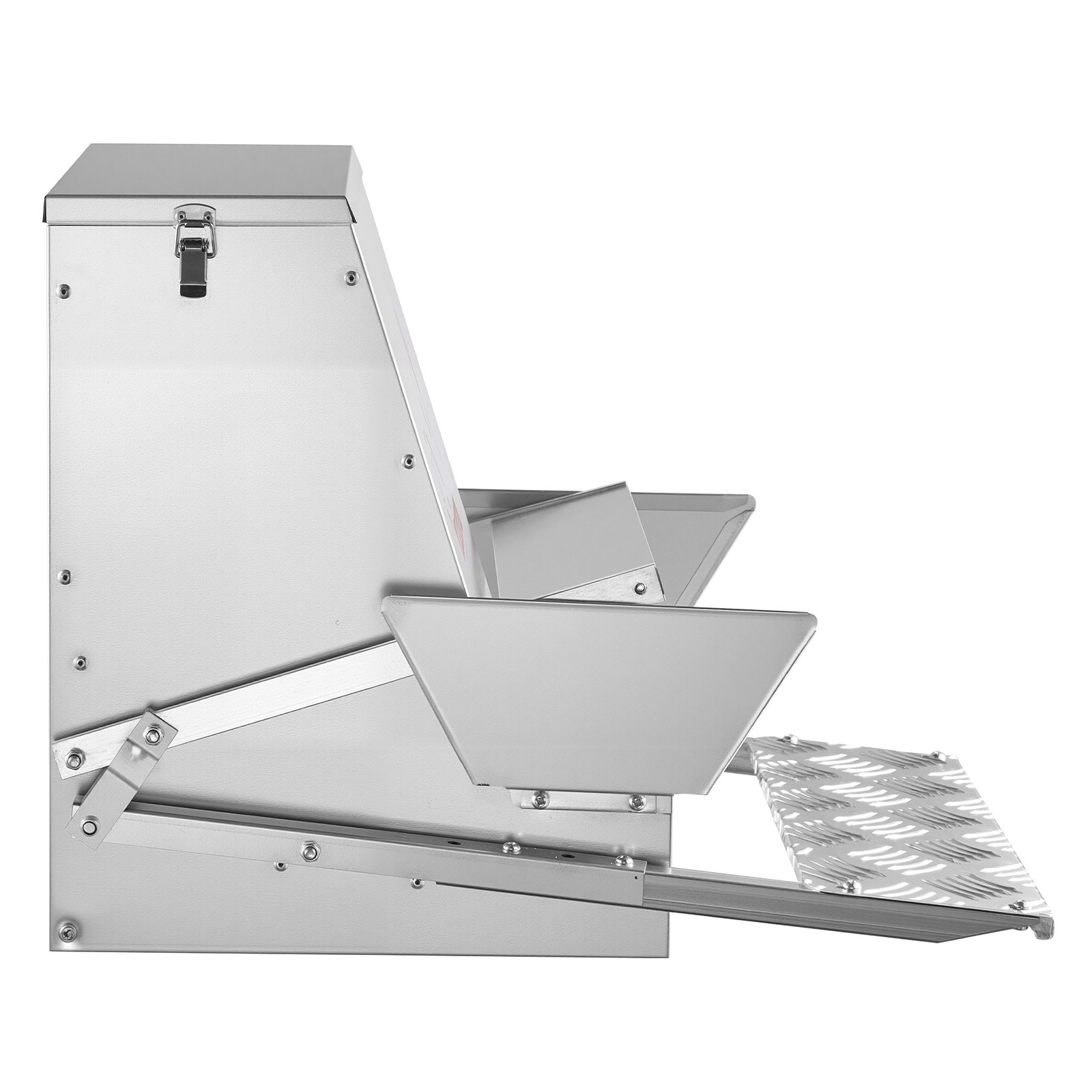 Automatic Chicken Feeder, 40 Lbs Capacity, Rainproof Treadle Poultry Feeder With Lockable Lid, No Waste, Galvanized Steel Construction, Outdoor Use, For Chicken, Bantams, Poultry, Pheasants — imagen 1
