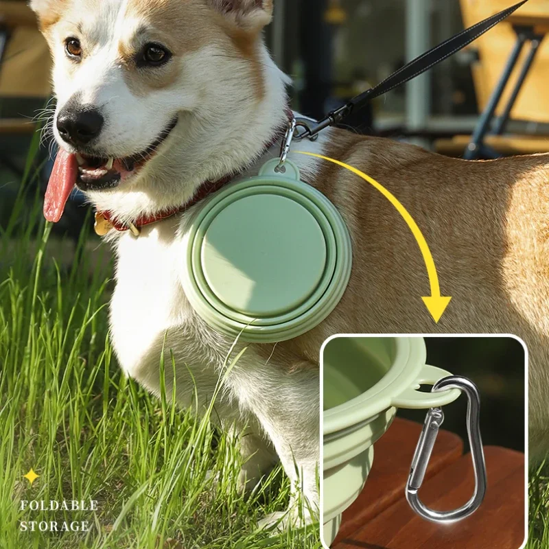 Comedor Portátil de Mascotas Reutilizable en Silicón para Perros y Gatos - Tazón de Alimento y Agua Outdoor — imagen 3