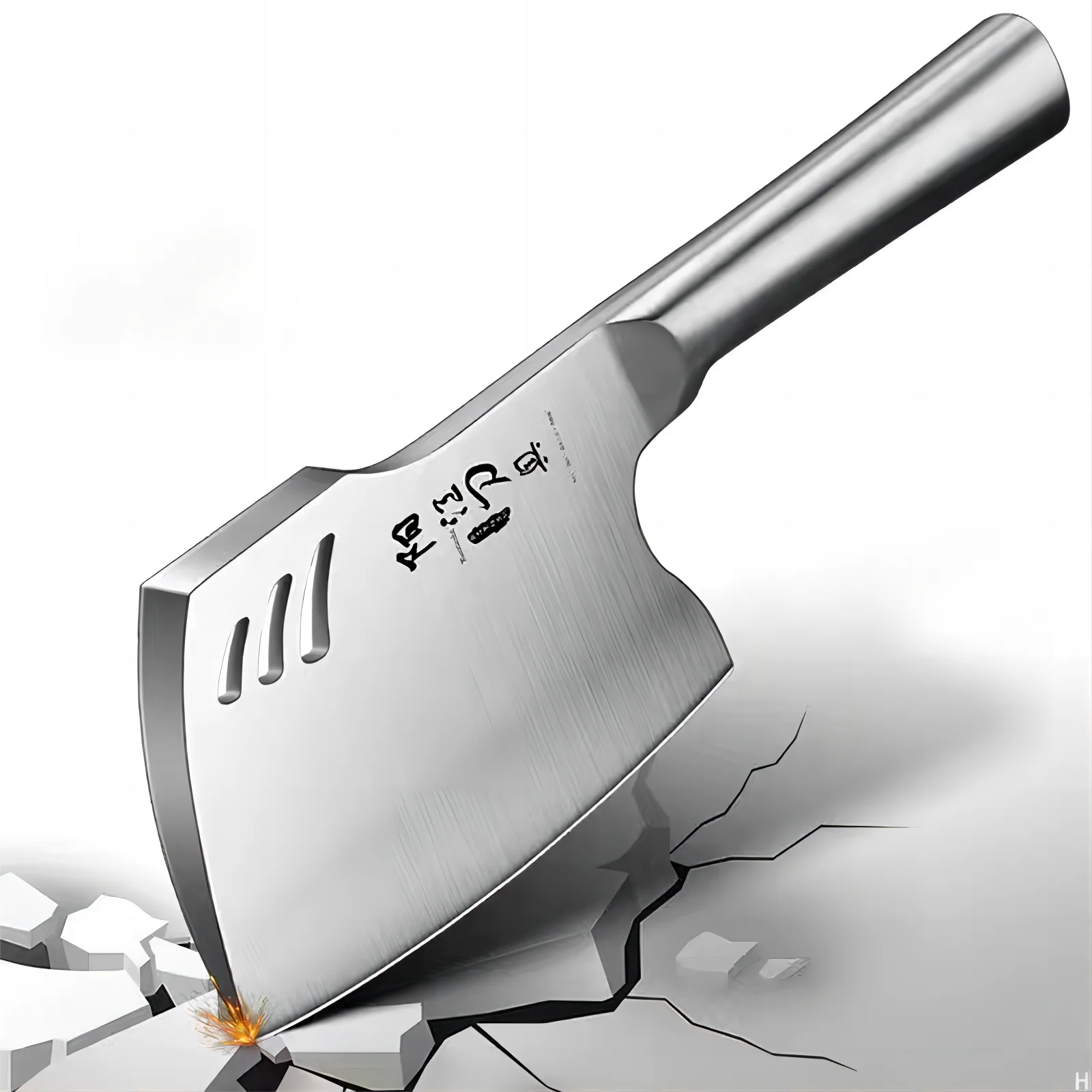 All steel axe knife, stainless steel forging, bone crusher special tool, multi-functional tool, hard food processing special tool — image 1