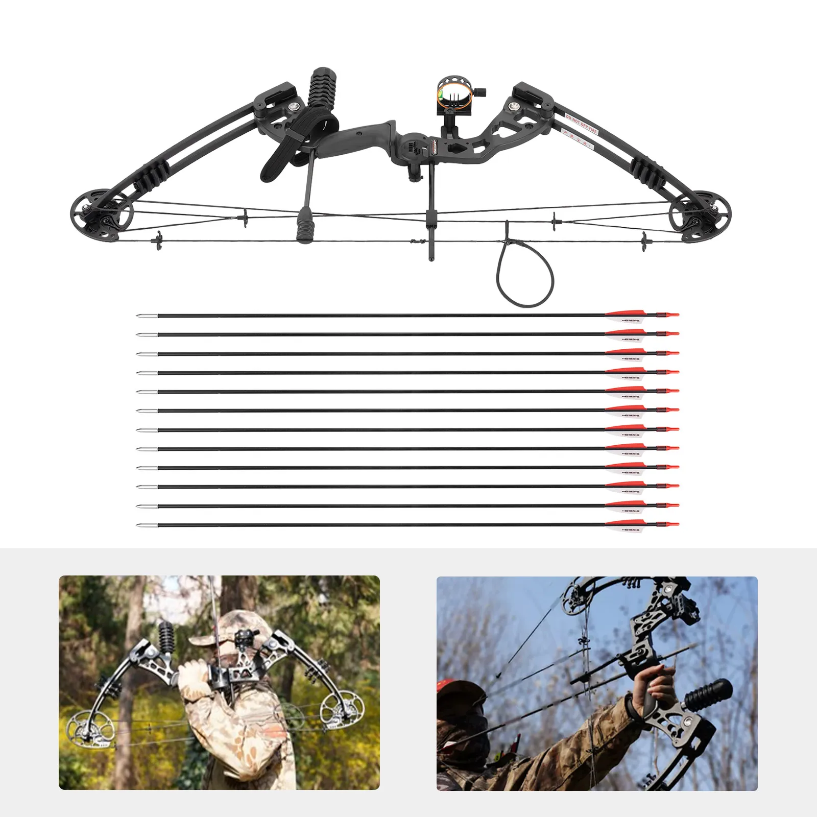 Arco Compuesto Completo para Adultos y Principiantes - Izquierda, Peso de Tiro 30-55lbs, Velocidad 310fps — imagen 1