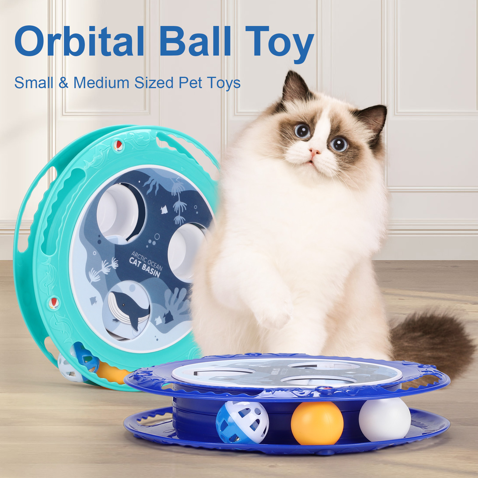 New Interactive Cat Ball Electric Toy 360 Degree Rotation Non-Slip Cat Turntable Toy — image 1