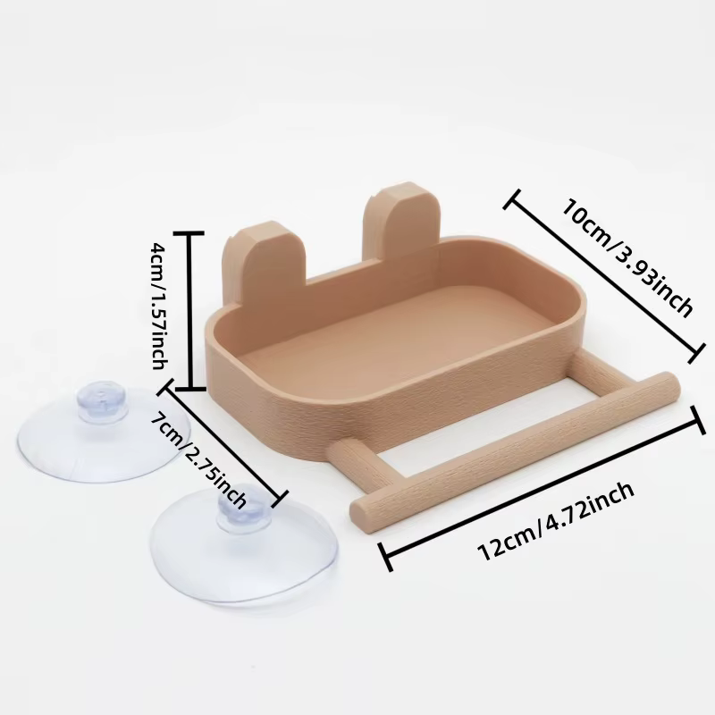 Transparent Window Bird Feeder with Seed Tray And Perch Strong Suction Cup Design for Small Wild Birds Plastic Outdoor Garden Ba — image 2