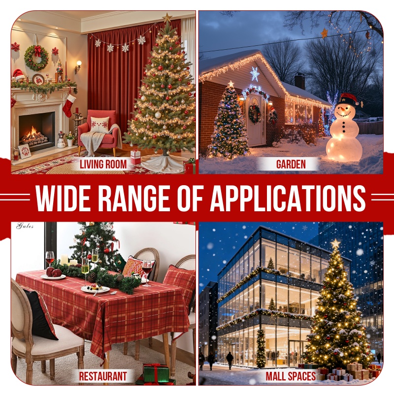 Conjunto de 2 Decoraciones Navideñas con Iluminación LED para Pinguinos y Papá Noel, Decoración Pre-iluminada que Se Levanta con 100 Luces Blancas Calientes para Decorar Navidad Exterior e Interior — imagen 8