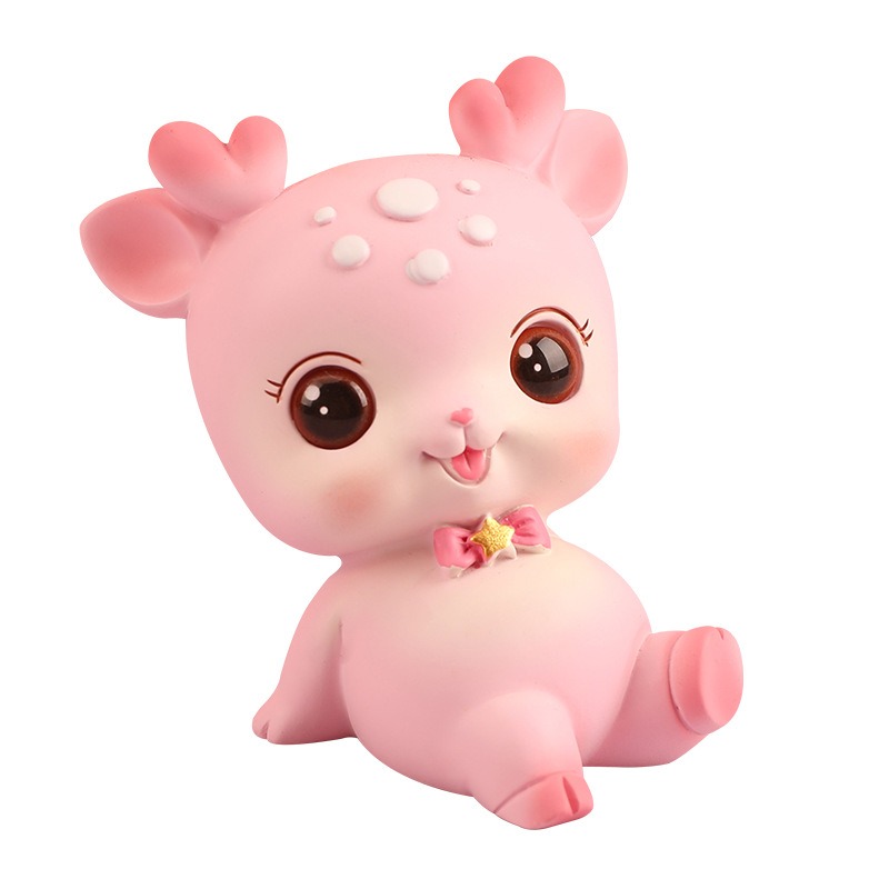 Beginner's Little Cute Resin Deer Decoration Girl's Heart Creative Home Decoration Student Gift Car Decoration Deer — image 13