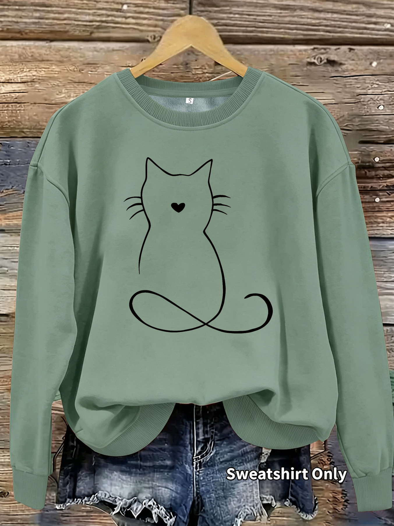 Printed hoodie with kitten pattern — image 9