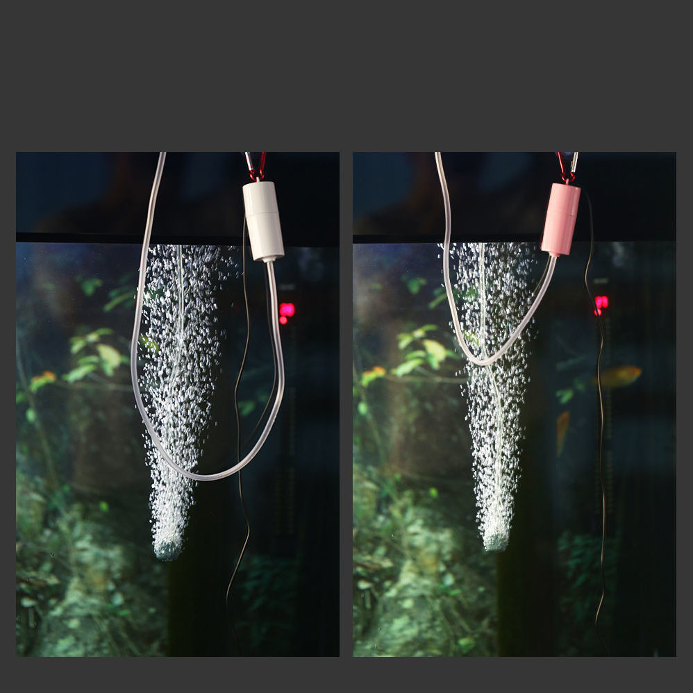 Bomba de aire y oxígeno USB para pecera de acuario, silenciosa y de bajo consumo, suministro portátil mini para terrario acuático, accesorios para pecera — imagen 5