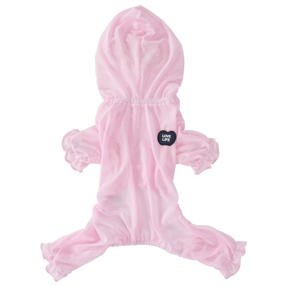 Pet Outfits Breathable Mesh Dog Cooling Clothing Soft Hooded Dog Pajamas Full Body Pet Apparel Spring Summer — image 1