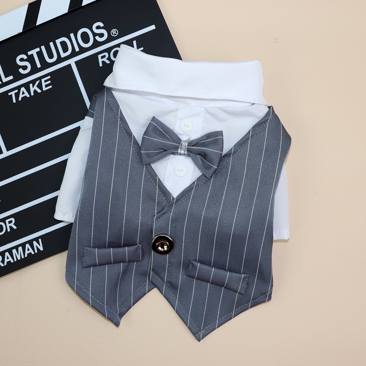 Pet Dog Suit Summer Thin Teddy Suit Shirt Suit Wedding Dress Dog Cat Spring Summer Clothes — image 6