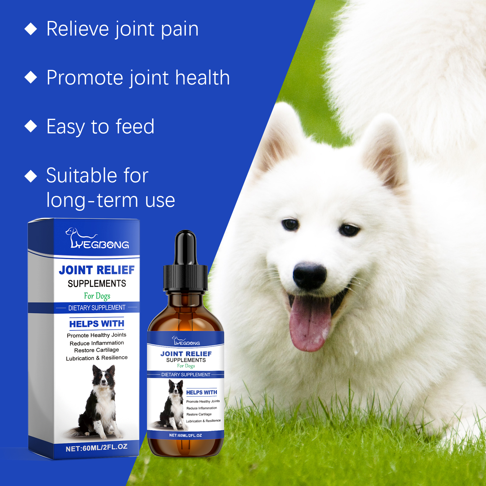 Suplementos Líquidos para Alivio de Articulaciones Caninas - Cuidado y Soporte para Todas las Razas, Reduce el Dolor Articular, La Inflamación y Mejora la Movilidad — imagen 8