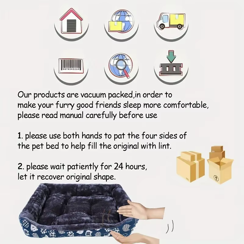 Cojín de sofá cama para perros, productos de invierno para mascotas, accesorios de cojín para perros, cesta de suministros para perros de gran, mediano y pequeño tamaño, cama para gatos domésticos — imagen 6