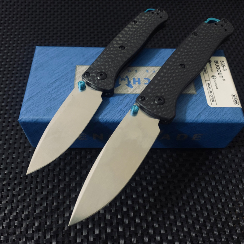 Cuchillo de plegado Butterfly 535533 con mango de fibra de carbono de alta gama para supervivencia al aire libre, utilidad portátil y pesca — imagen 4
