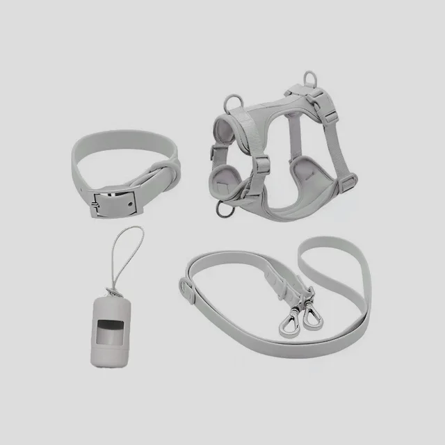 Luxury Waterproof PVC Neoprene Pet Poop Bag Dispenser Set, Dog Harness, Leash Collar Set for Dog — image 10