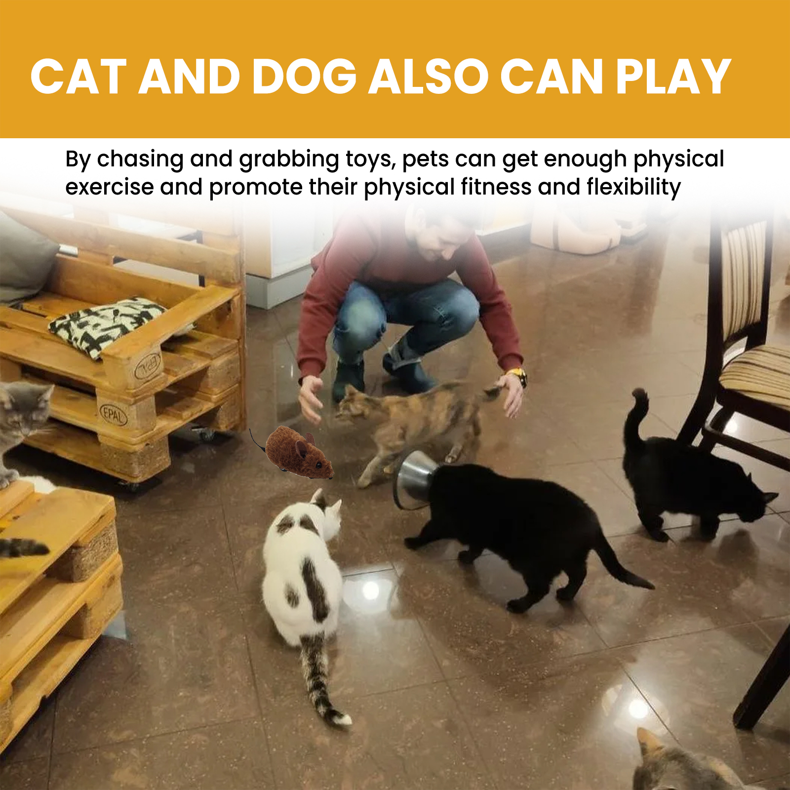Interactive Smart Mouse Toy, Cats And Dogs Like A Mouse Sound Relief Plush Toy — image 6