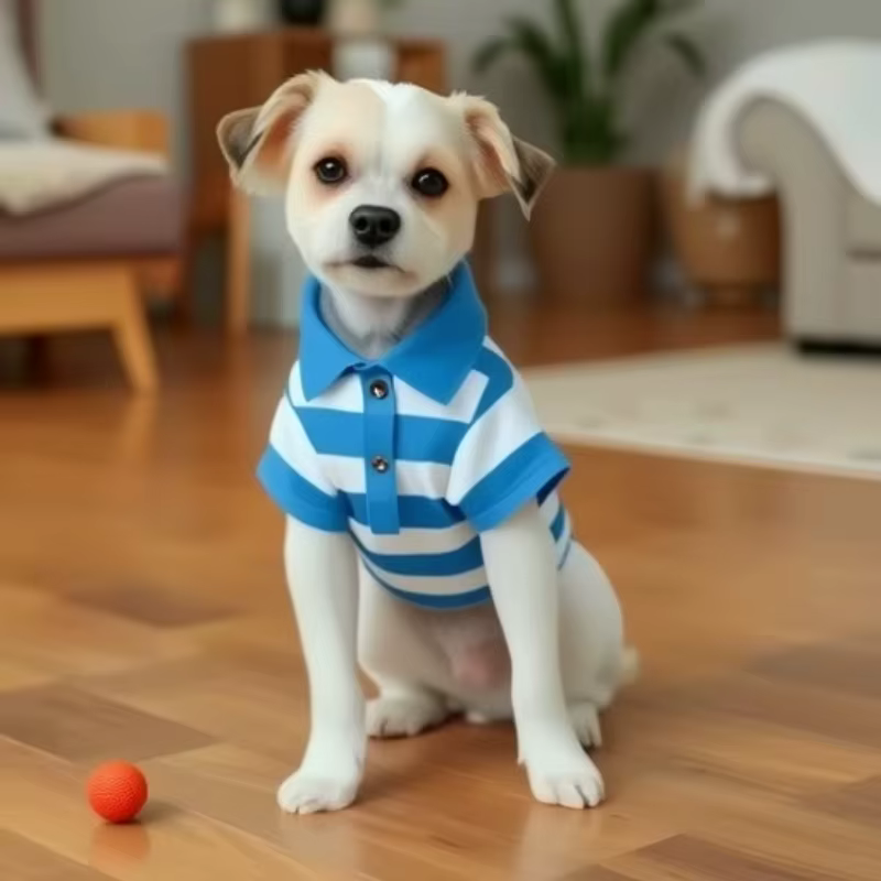 Camiseta Polo para Perros Vestimenta Casual de Verano para Canes y Gatos Camisas Disfraz Chihuahua Pug Yorkshire — imagen 4