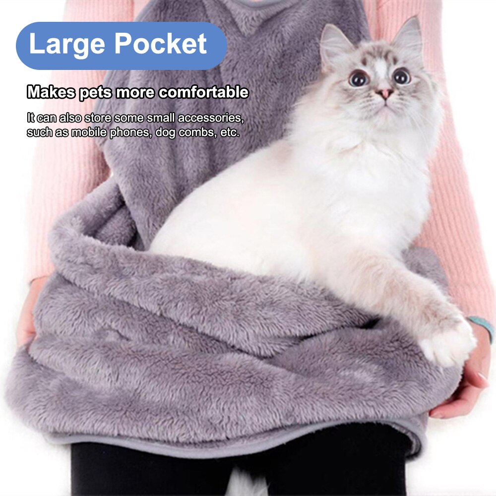 Pet Carrier for Cat Carrier plush Apron Anti-Stick Pet Hair Soft Comfortable Bib ApronsTravel Pet Products Bags — image 2