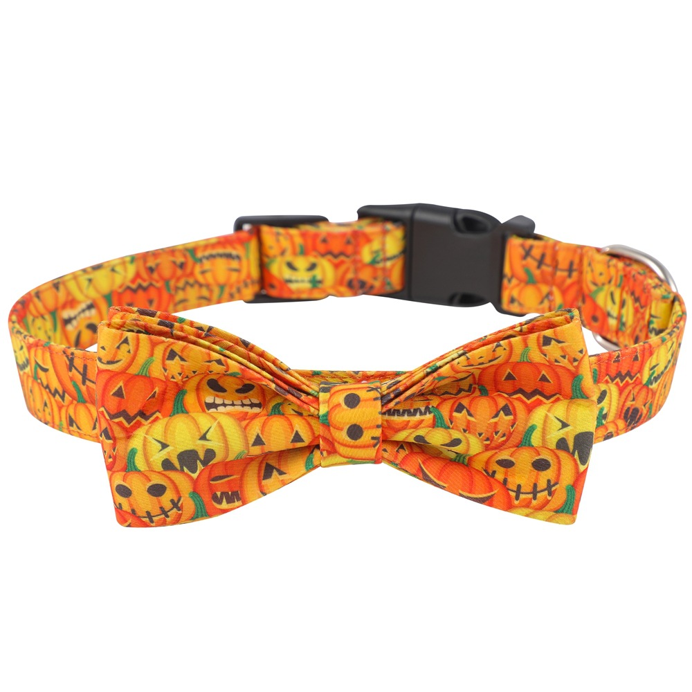 Spider Pumpkin Dog Collar Bowknot Ghost Festival Jewelry Halloween Pet Collar — image 5