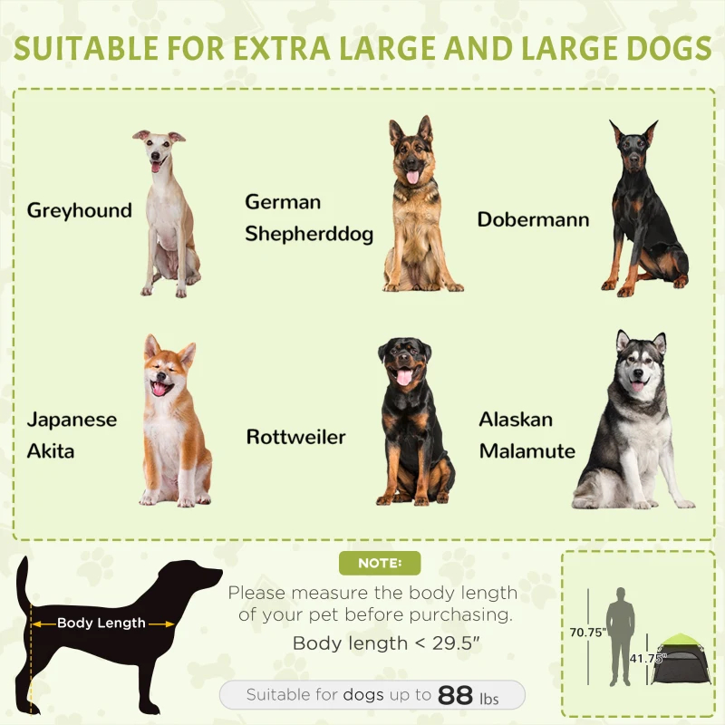 Tenda de Camping para Perros PawHut - Para Perros Grandes y Extra Grandes, Tenda Portátil con Bolsa de Transporte para Playa, Jardín, Hogar — imagen 5