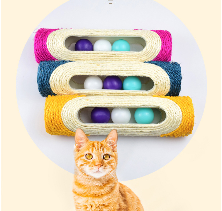 Juguetes de tambor de sisal largos para gatos (3 unidades) — imagen 6