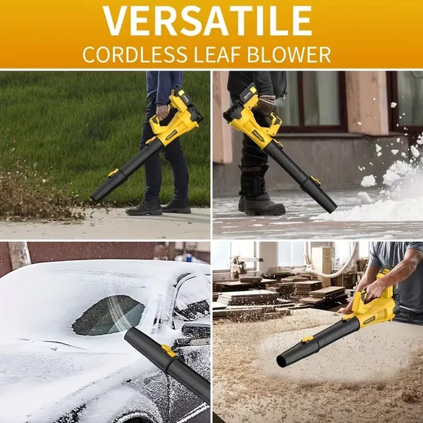 Soplador de Hojas Cordless de Alta Potencia con Batería 4.0Ah – 580CFM y 160MPH, 6 Velocidades Ajustables, Diseño Ergonómico Ligero con Extensor para Cuidado de Jardín, Limpieza de Patio, Nieve y Pelos de Mascotas — imagen 2