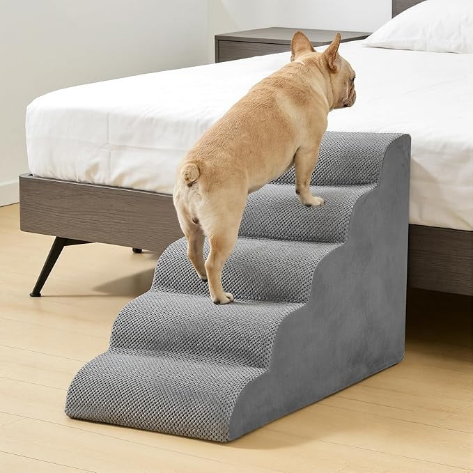 Staircase Ramps Designed For Small Dogs And Cats, High-density Foam Curved Pet Steps, Dog Steps — imagen 1