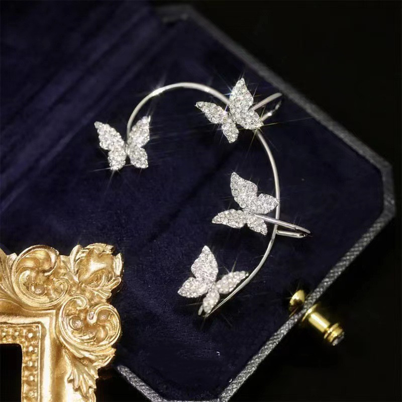 Fashion Earring Butterfly Ear Clip And Ear Hook Jewelry — image 1