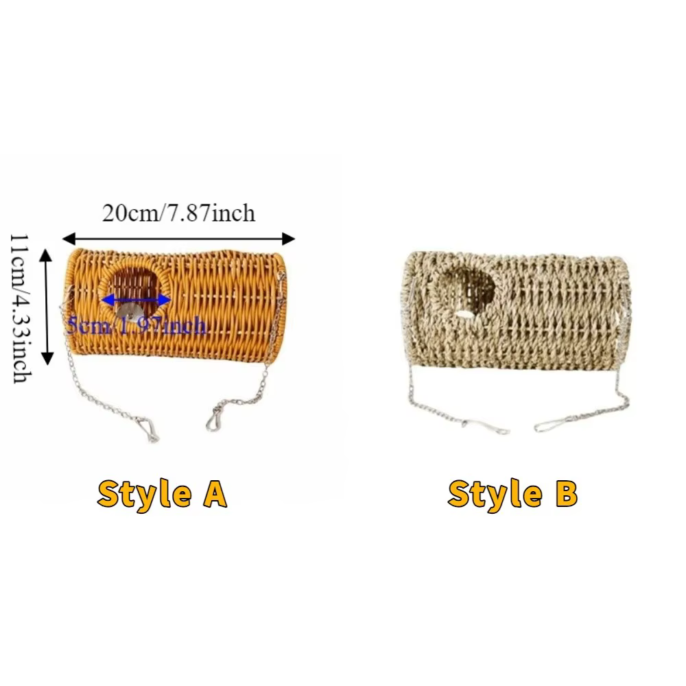 Decorative Bite Resistant Woven Bird Nest Ventilated Durable Bird Cage Hammock Cooling Hanging Hammock Bed Bird Breeding — image 6