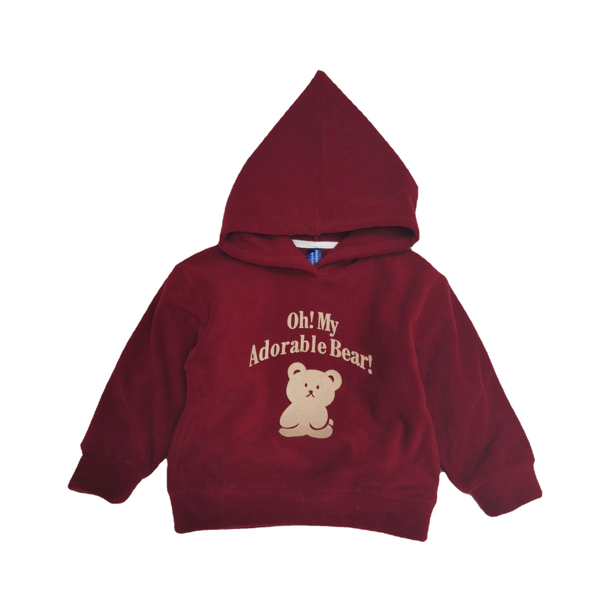 Cute teddy bear printed fleece hoodie — image 6