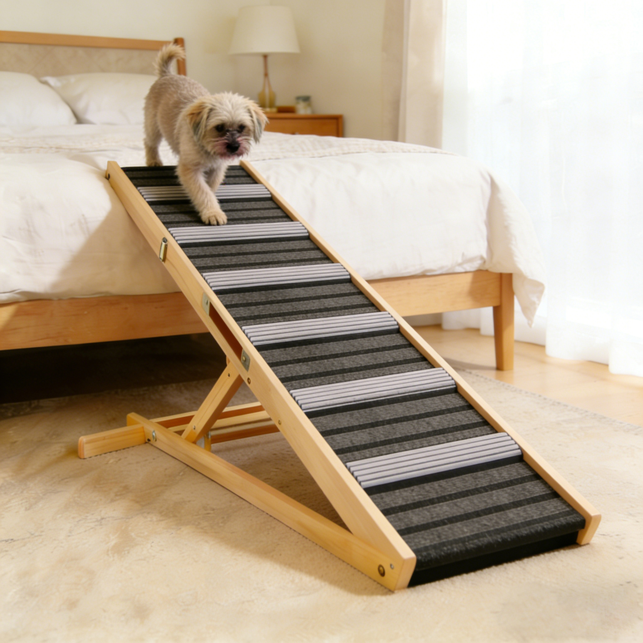 Rampa para Perros Mejorada 2026 para Sofá, Rampa para Perros Pequeños, 6 Alturas Ajustables de 14'' a 25", Escalones Portátiles y Estables para Mascotas con Almohadilla Antideslizante, Rampas para Mascotas para Sofá y Escaleras — imagen 5