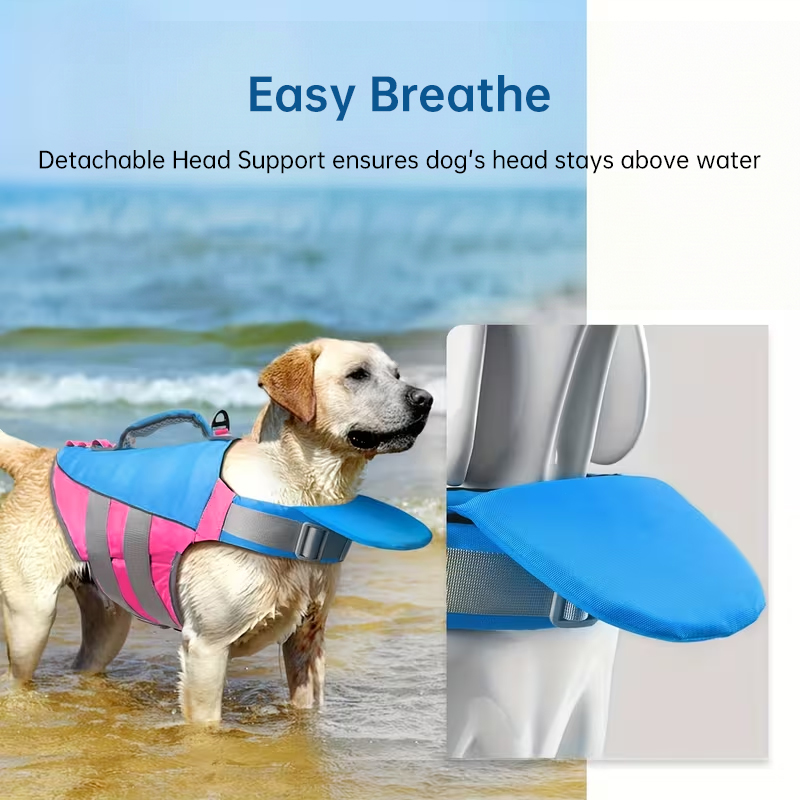Vestidor de Perro Ajustable con Rayas Reflectivas – Alta Flotabilidad, Chaleco de Seguridad Transpirable para Deportes y Natación — imagen 10