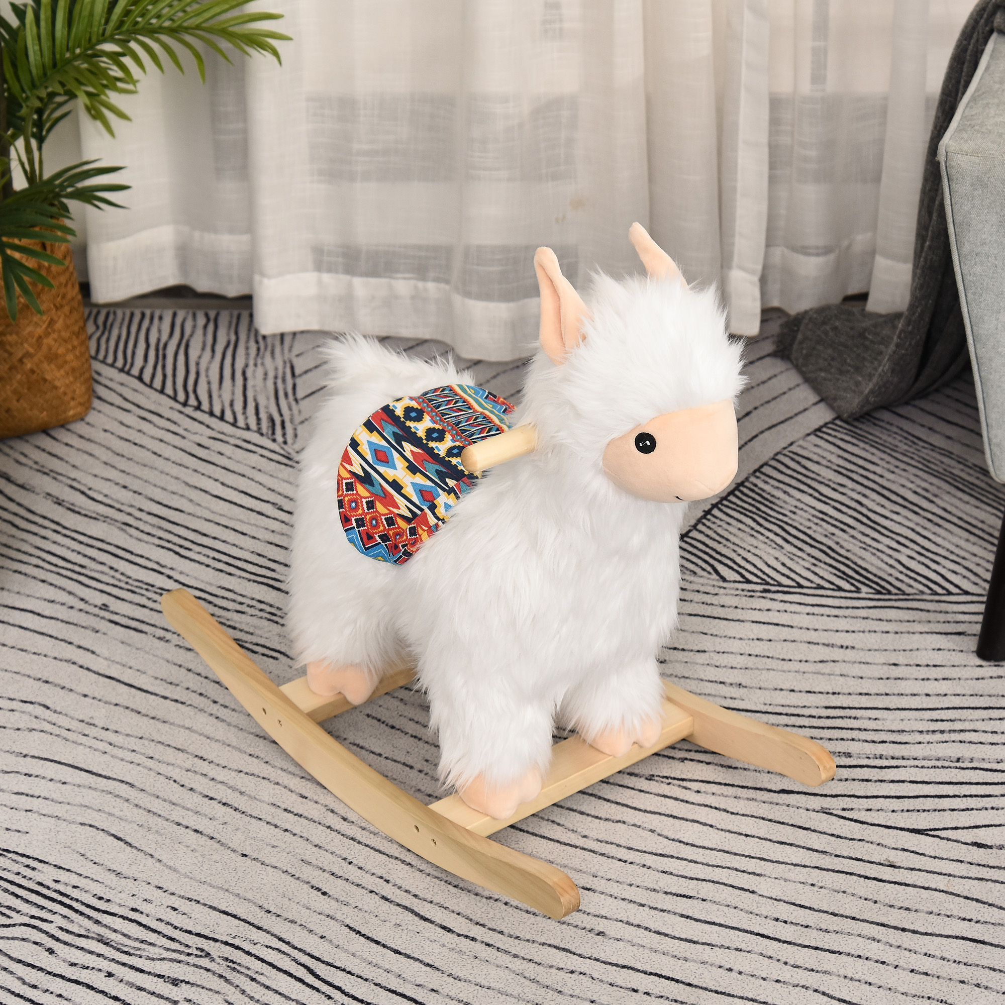 Caballo de Roca para Niños en Estilo Llama de Plush Suave para Crianzas de 3+ Años — imagen 6