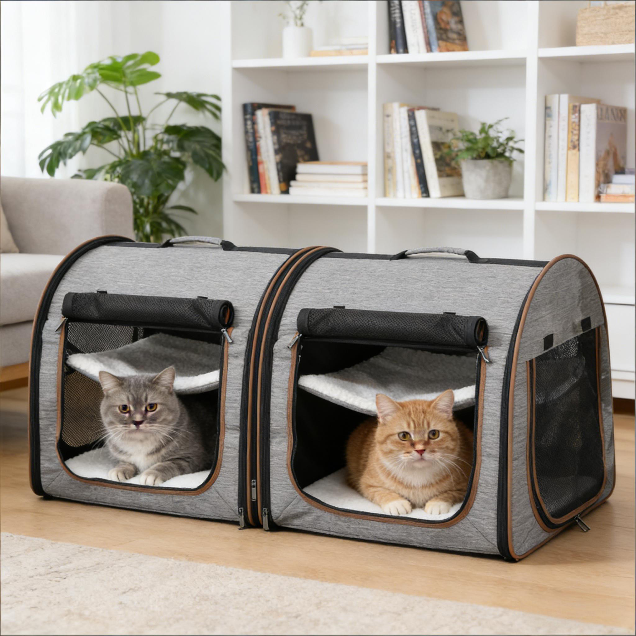 Travel Pet Crate, Portable Soft-Sided Cat Carrier Bag — image 1