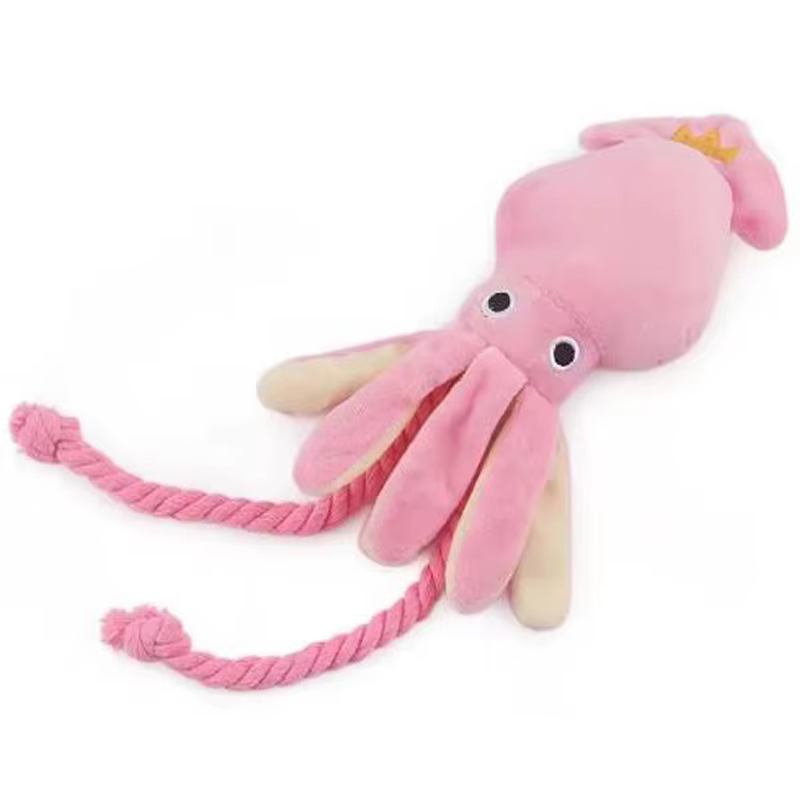 Juguetes para perros; Juguetes para gatos; Pulpo de cuerda de algodón con sonido; Juguetes de masticar duraderos para limpiar dientes; Juguetes interactivos para mascotas — imagen 6