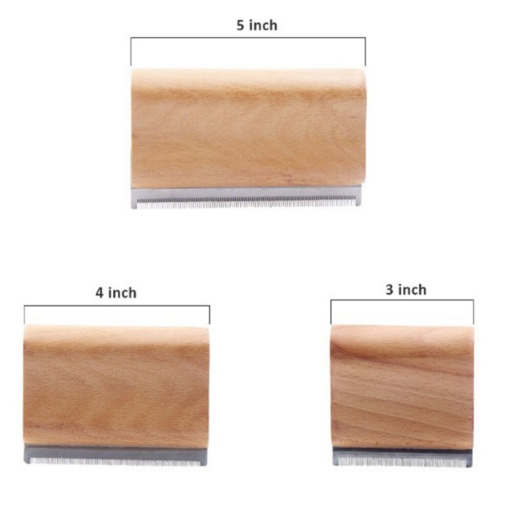 Pincel de madera para el cuidado del pelaje con función deshuesante, herramienta profesional para perros de madera — imagen 5