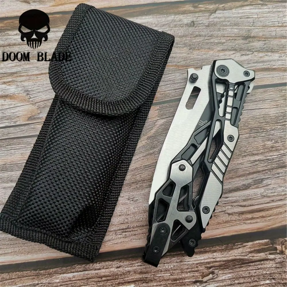 Steel Samurai EDC Folding Knife - 3.35" 8CR15MOV Blade, 5.1oz Ultra-Lightweight Tactical Design, Skeletonized Grip (8.35" Total) — image 5
