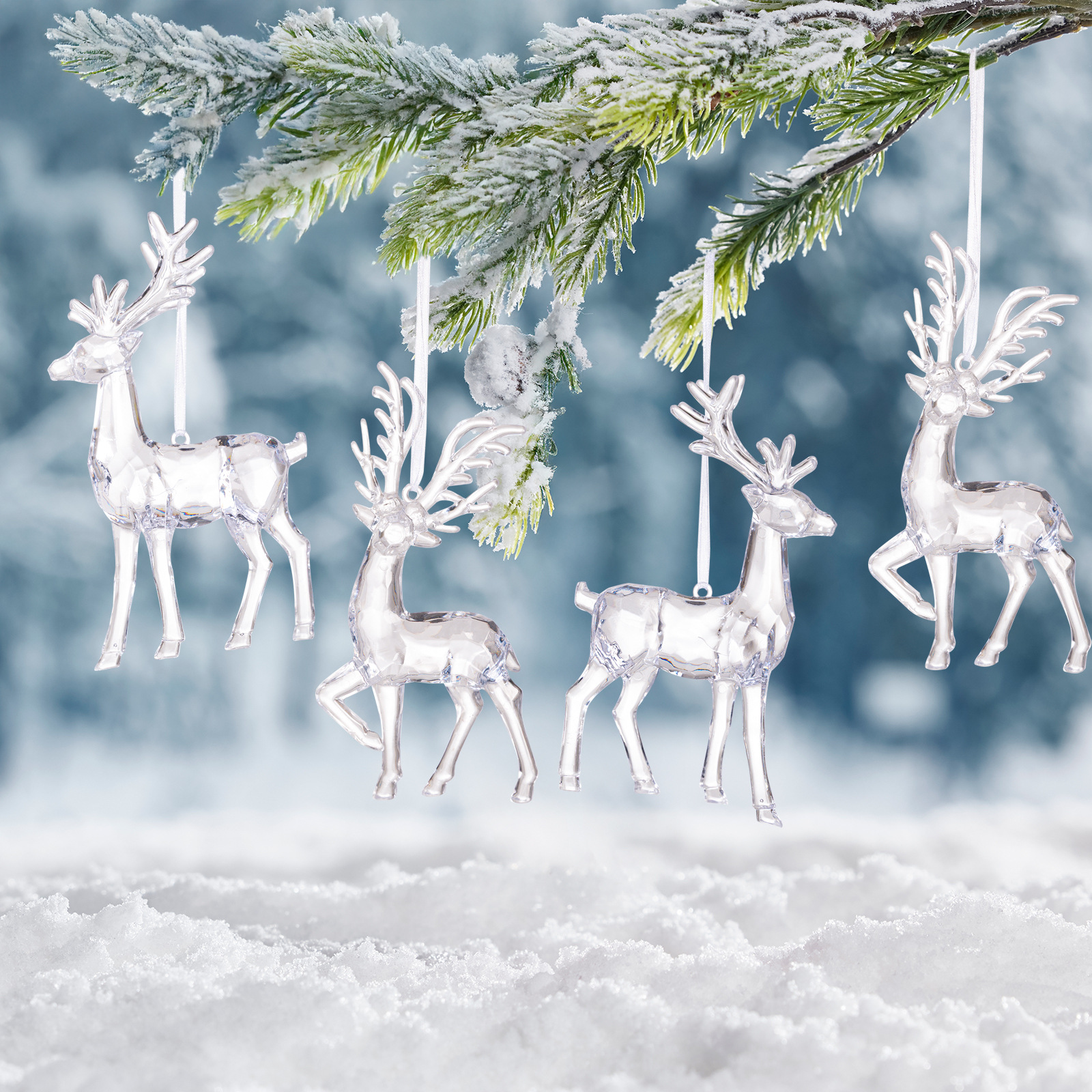 Transparent Elk Pendant Christmas Decoration Elk Pendant Small Tree Atmosphere Decoration Pendant — image 6