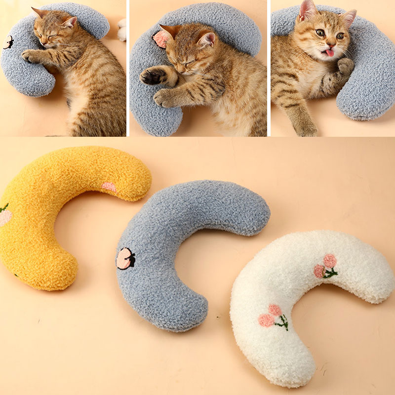 Dog Cat Pillow Protection Cervical Deep Sleep U-shaped Pet Pillow Puppy Cat Pillow Pet Supplies — image 1